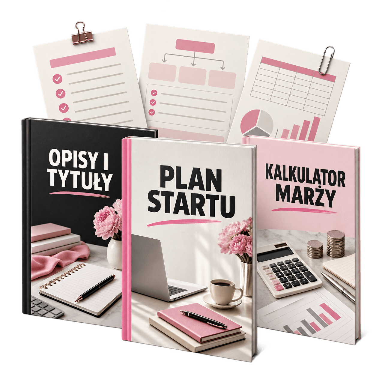 Okładki trzech materiałów PDF StrefaMody24